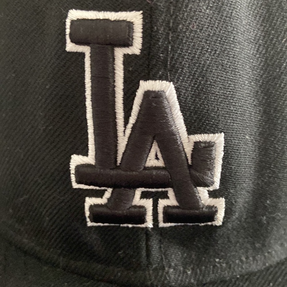 Vintage New Era LA Dodgers Fitted 100% Wool Genuine 59 Fifty MBL Size  7 3/8 - Picture 10 of 11
